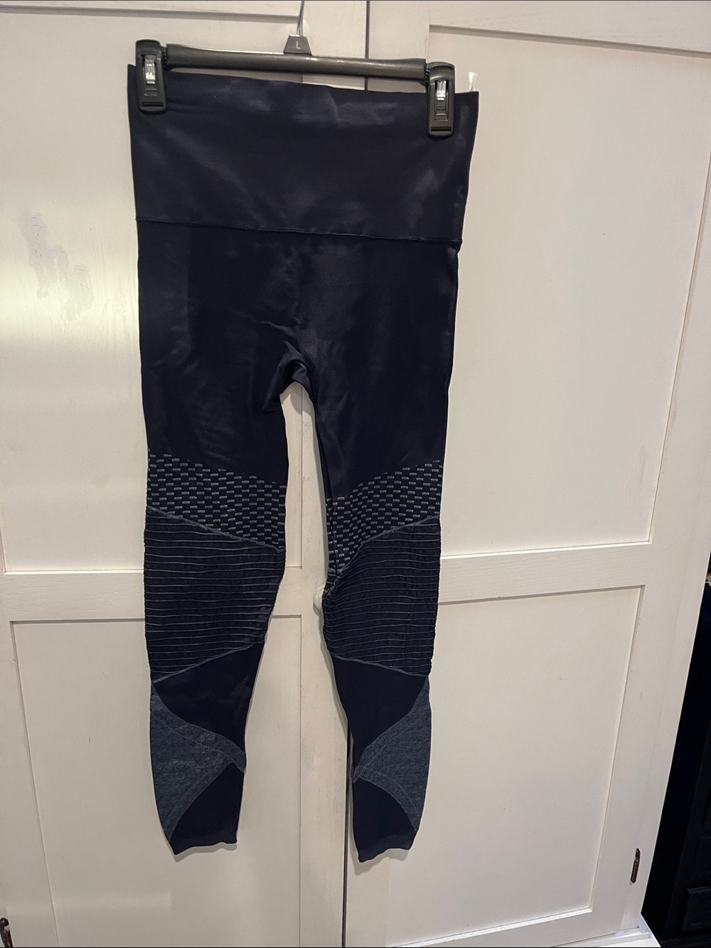 SPANX Navy and Charcoal High-Rise Sculpting Leggings